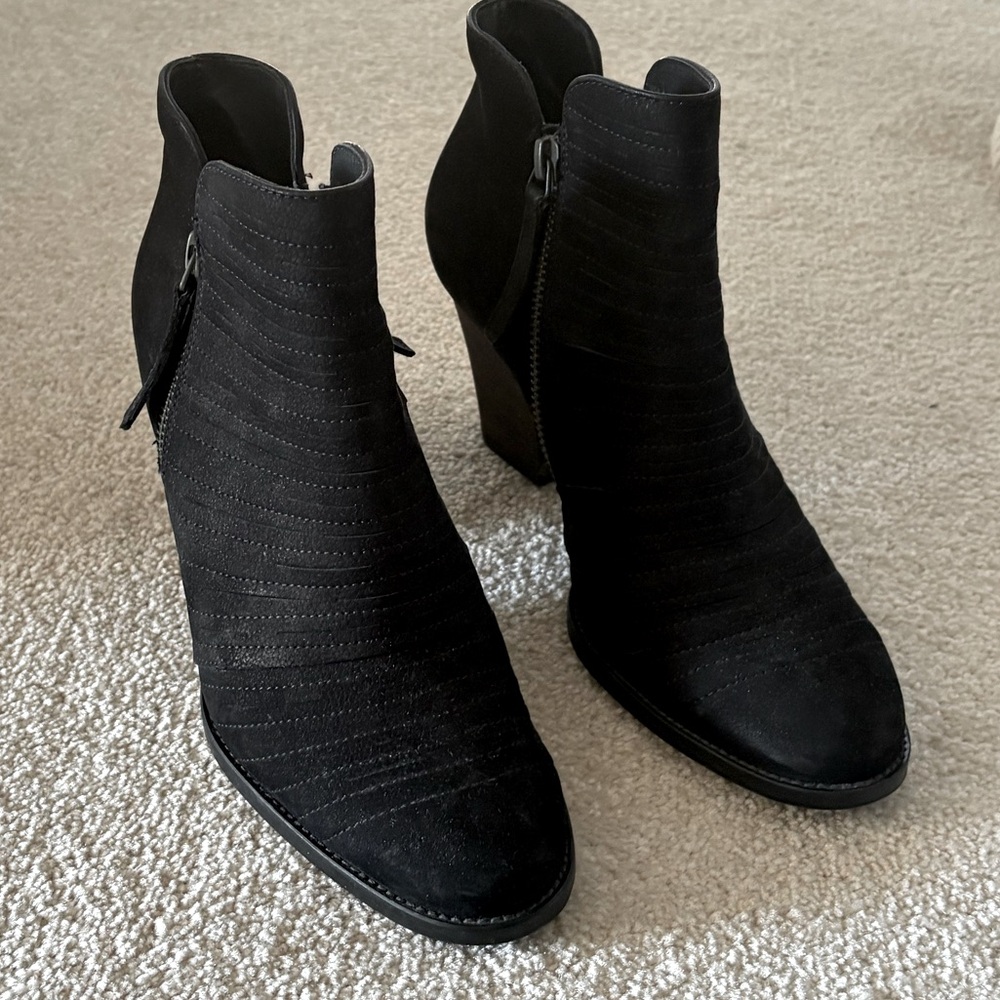Paul Green Black Suede Ankle Booties